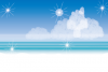 青空と海の夏のイラストPNG