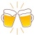 ビールで乾杯イラスト