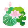 無料イラスト 喪中ハガキ用蓮の花デザインイラスト3 背景透過処理png画像