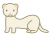フェレットのイラスト1　(透過PNG)