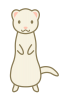 フェレットのイラスト3　(透過PNG)