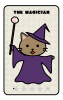 ネコのタロットカード1 魔術師　(透過PNG)