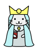 ネコの女教皇　(透過PNG)