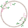 無料イラスト 縦横可 萩の花のフレーム 透過png