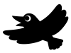 カラスのイラスト2　(透過PNG)