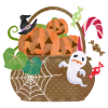 ハロウィンのバスケット　透過ＰＮＧ