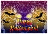 【グリーティングカード】ハロウィンのカード09　HAPPY　HALLOWEEN