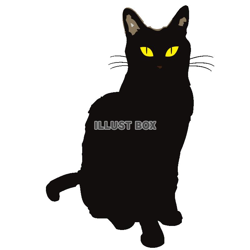 無料イラスト ハロウィン素材 黒猫 化け猫02