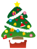 かわいいクリスマスツリー（PNG透過）