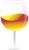 ワイングラス（黄色ドリンク）【透過PNG】