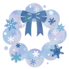 雪のリース1　透過ＰＮＧ