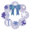 雪のリース2　透過ＰＮＧ