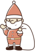  【クリスマス素材】ご案内サンタさん【透過PNG】