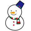 クリスマス　雪だるまイラスト【透過PNG】