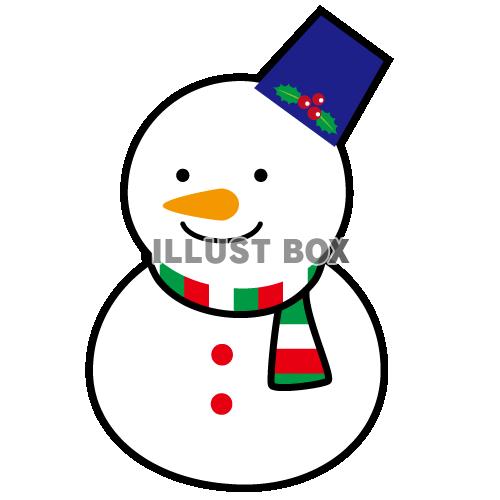 クリスマス　雪だるまイラスト【透過PNG】