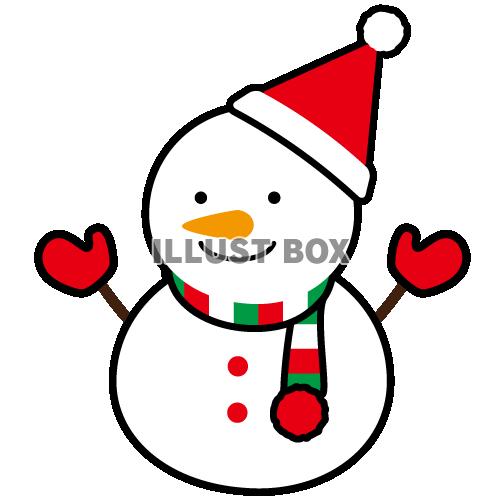 無料イラスト クリスマス 雪だるまイラスト2 透過png