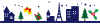 クリスマス　聖夜の街ライン【透過PNG】