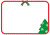 クリスマスツリーとリボンのフレーム【透過PNG】
