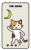 ネコのタロットカード18 月　(透過PNG)