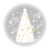 白いクリスマスツリーイラスト【透過PNG】