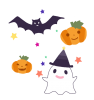 《透過PNG》 ハロウィンのゴーストたち