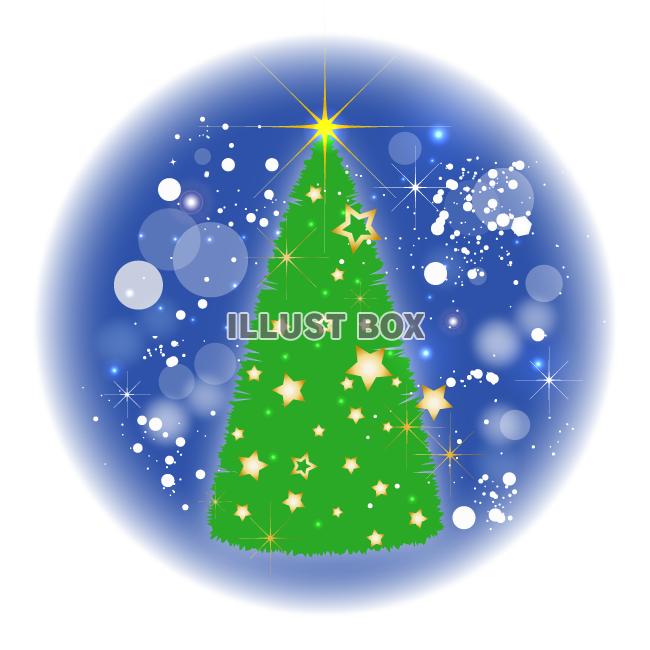 クリスマスツリーイラスト　緑【透過PNG】　