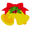 クリスマス　ベルイラスト【透過PNG】