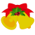 クリスマス　ベルイラスト【透過PNG】