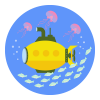 無料イラスト ミズクラゲ フレーム Png