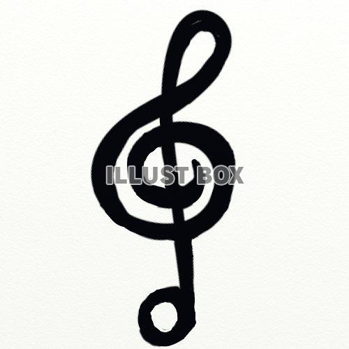 ト音記号シルエット