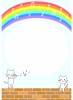 虹と猫の音楽のカード