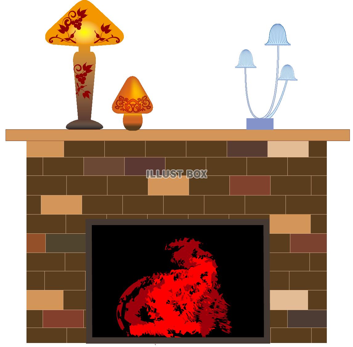 暖炉 イラスト無料