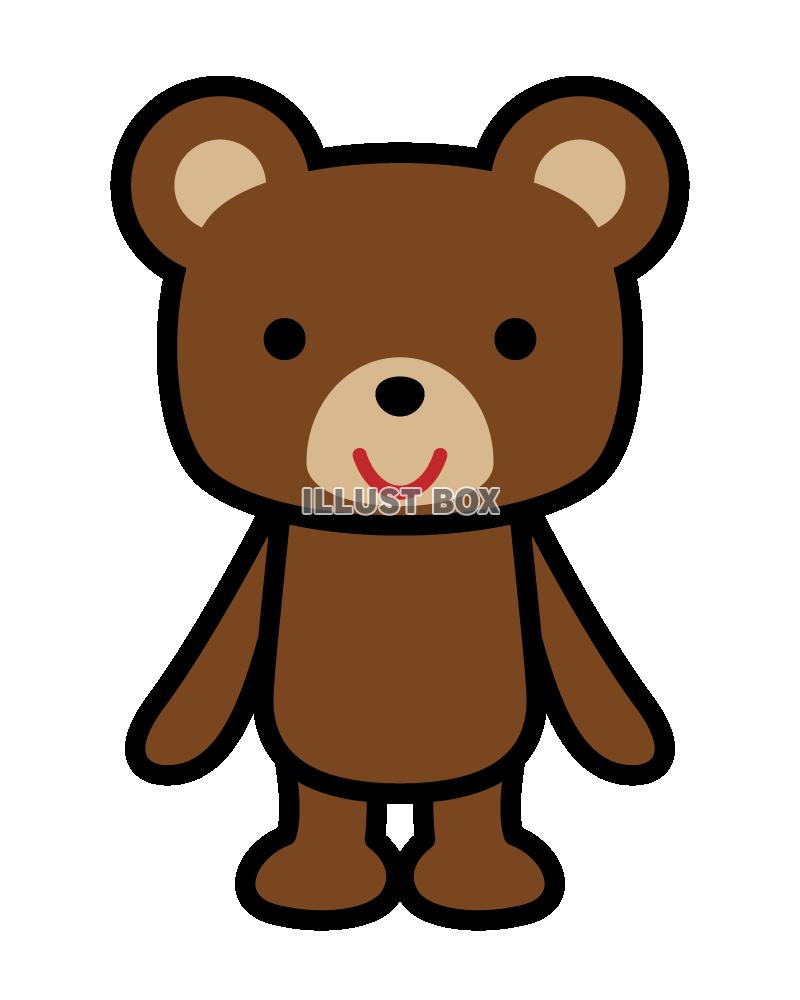 無料イラスト 立っているクマのイラスト 透過png