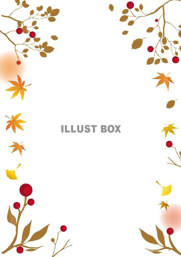 秋のイラストフレーム素材が無料 イラストボックス