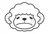 ひつじキャラクターぬりえ8