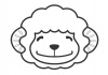 ひつじキャラクターぬりえ6
