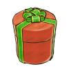 クリスマスのプレゼントボックス・円筒赤Ｂ