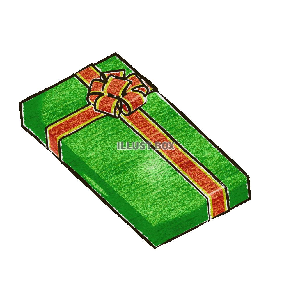 クリスマスのプレゼントボックス・長方形緑Ｂ