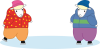 羊のスケート（カラー）透過PNG
