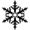 【シルエット】　雪の結晶