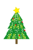 可愛いクリスマスツリーのPNG透過素材