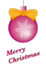 可愛いクリスマスツリーの飾り玉のPNG素材