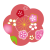年賀状　梅の花イラスト【透過PNG】