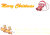 クリスマス・女の子サンタと逃走トナカイのフレーム【透過PNG】
