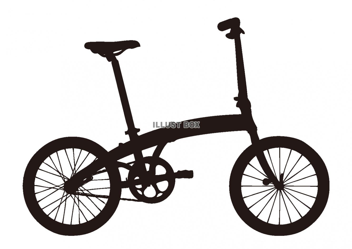 無料イラスト シルエット 自転車ベクターデータ Eps 自転車小型車