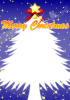 クリスマスツリーのフレーム２【透過PNG】