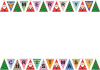三角サンタとロゴのカード（透過pngあり）