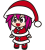 女の子のサンタクロース【透過PNG】