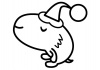 カピバラサンタぬりえ3