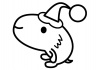 カピバラサンタぬりえ1
